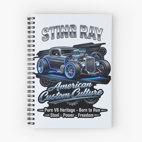 Item preview, Blue Custom Hot Rod Culture designed and sold by Retro Arabica.