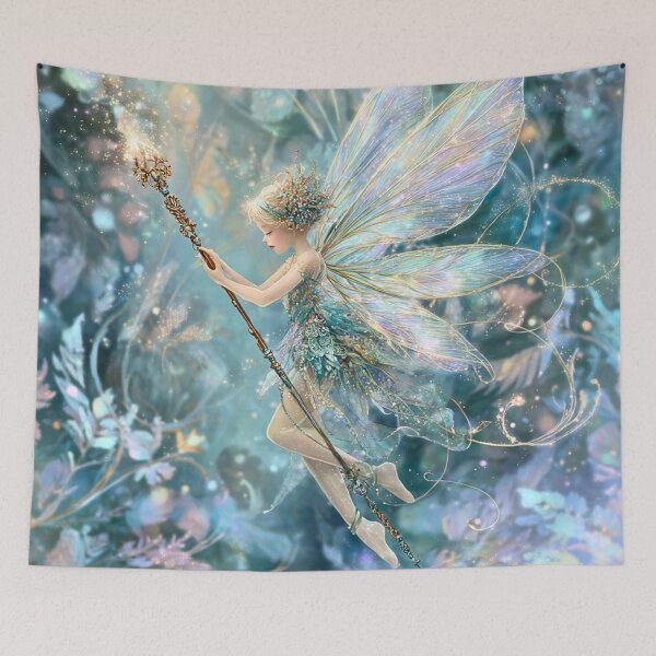 Item preview, Ethereal Fairy With Magical Wand designed and sold by Storybook Botanica.