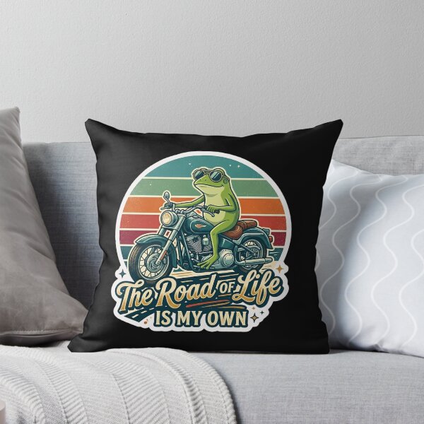 Item preview, The Road Of Life Is My Own Frog Motorcycle Motivational Quote Shirt | Positive Mindset Mental Health Gift For Frog Lovers designed and sold by Basma Designs | Funny Shirts, Stickers & Mugs.