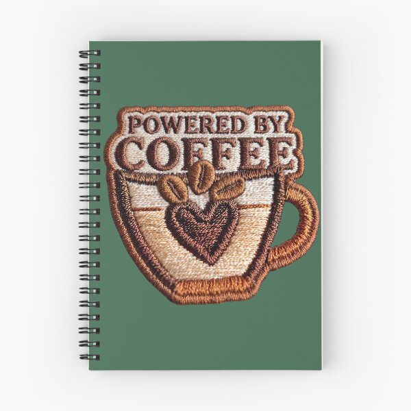 Item preview, Powered By Coffee Embroidery Patch designed and sold by MegaNovaArt.