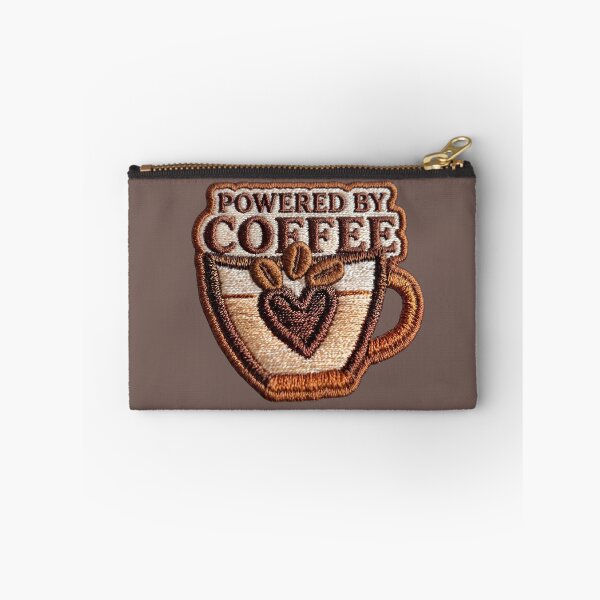 Item preview, Powered By Coffee Embroidery Patch designed and sold by MegaNovaArt.