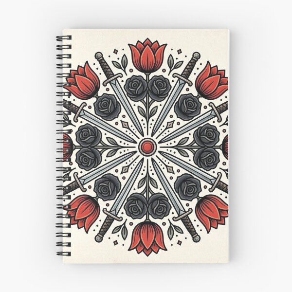 Item preview, Gothic Tulip and Dagger Tattoo Mandala designed and sold by Lougud.