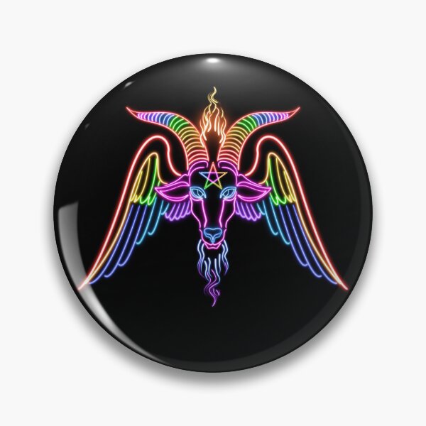 Item preview, Neon Baphomet (PRIDE EDITION!) designed and sold by Frost Child Studios.