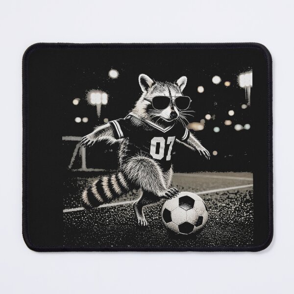 Item preview, Cool Raccoon Kicking Soccer Orb 07 Athlete designed and sold by Tsugraf Designs.
