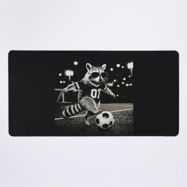 Item preview, Cool Raccoon Kicking Soccer Orb 07 Athlete designed and sold by Tsugraf Designs.