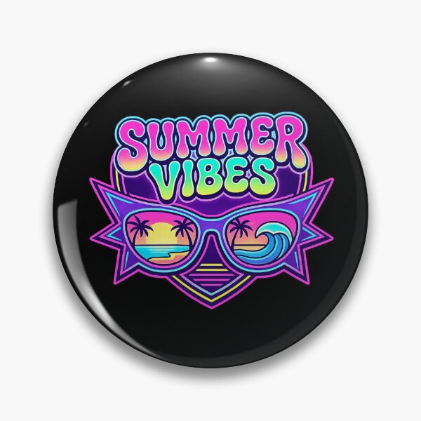 Item preview, Summer Vibes Neon Sunglasses Retro Beach Sunset Wave Aesthetic Design designed and sold by MartBook.