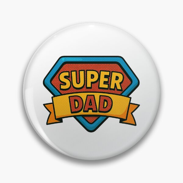 Item preview, Super Dad with Red/Yellow/Blue Shield & Banner Design  designed and sold by jeweleddesigns.