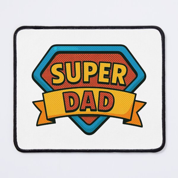 Item preview, Super Dad with Red/Yellow/Blue Shield & Banner Design  designed and sold by JeweledDesigns.