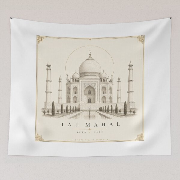 Item preview, Taj Mahal Luxury Architectural Heritage Art Print designed and sold by Shabrinox.