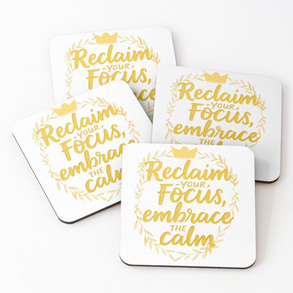 Item preview, Reclaim Your Focus, Embrace the Calm - Motivational Typography Art designed and sold by MyTeePlace.