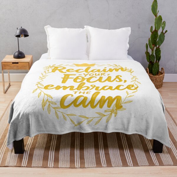 Item preview, Reclaim Your Focus, Embrace the Calm - Motivational Typography Art designed and sold by MyTeePlace.