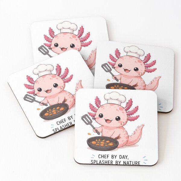 Item preview, This axolotl chef is here to steal hearts.Funny Axolotl Chef Sticker | Chef by Day, Splasher by Nature designed and sold by Ancient Egypt treasures.