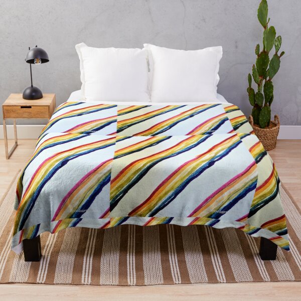 Item preview, Darker Rainbow Stripes with White Background designed and sold by DancingCreek.