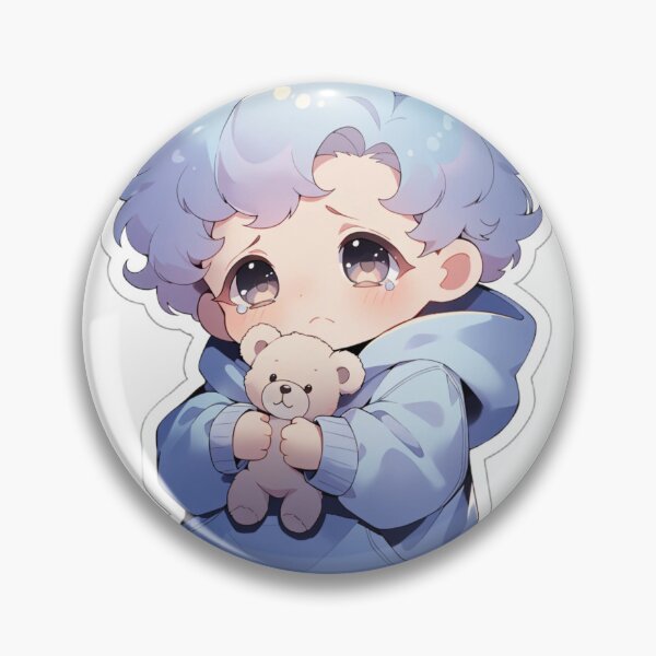 Item preview, Sad Anime Baby Boy Sticker designed and sold by inkfusionhub99.