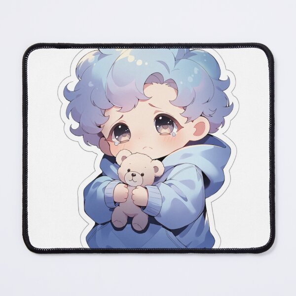 Item preview, Sad Anime Baby Boy Sticker designed and sold by inkfusionhub99.