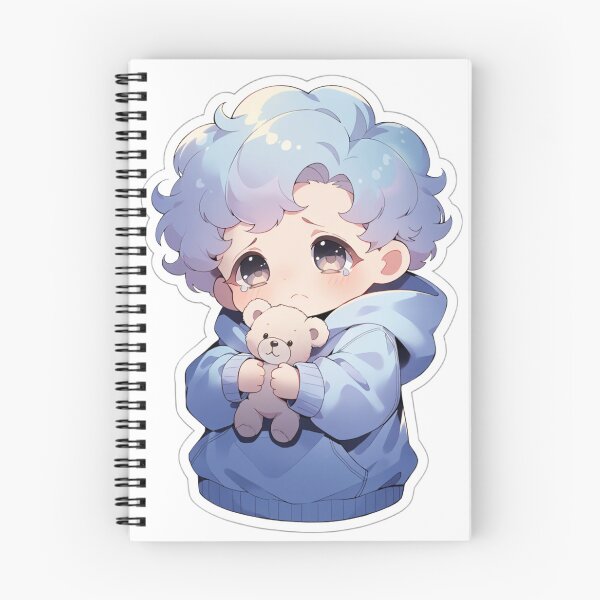 Item preview, Sad Anime Baby Boy Sticker designed and sold by inkfusionhub99.