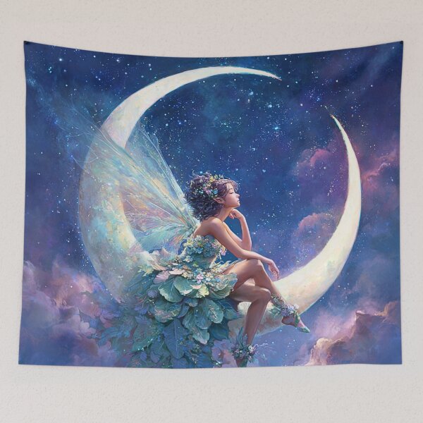 Item preview, Moonlit Fairy Dreams Among Stars designed and sold by Petal & Pattern Co.