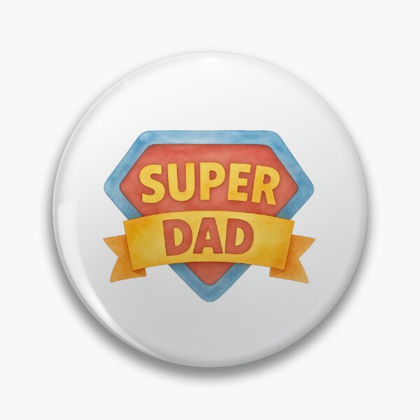 Item preview, Super Dad with Red/Yellow/Blue Shield & Banner Design II designed and sold by jeweleddesigns.