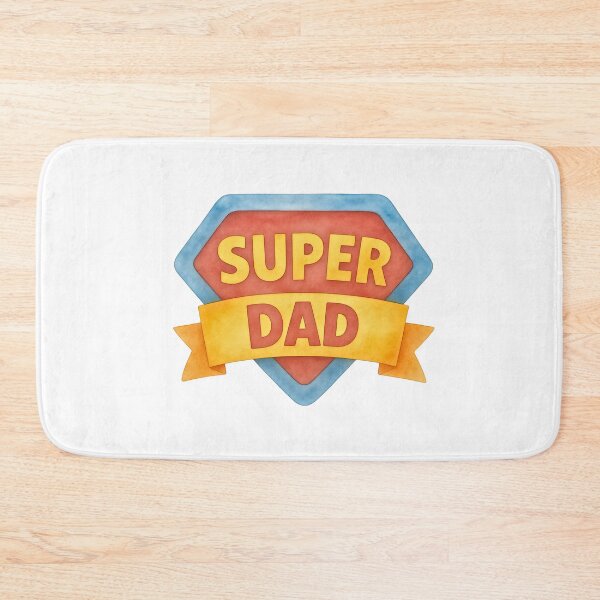 Item preview, Super Dad with Red/Yellow/Blue Shield & Banner Design II designed and sold by jeweleddesigns.