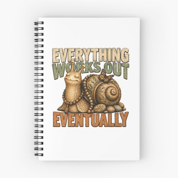 Item preview, Everything Works Out Eventually Snail designed and sold by HippyRikky.