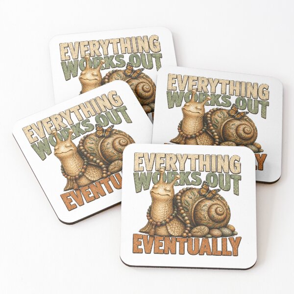 Item preview, Everything Works Out Eventually Snail designed and sold by HippyRikky.