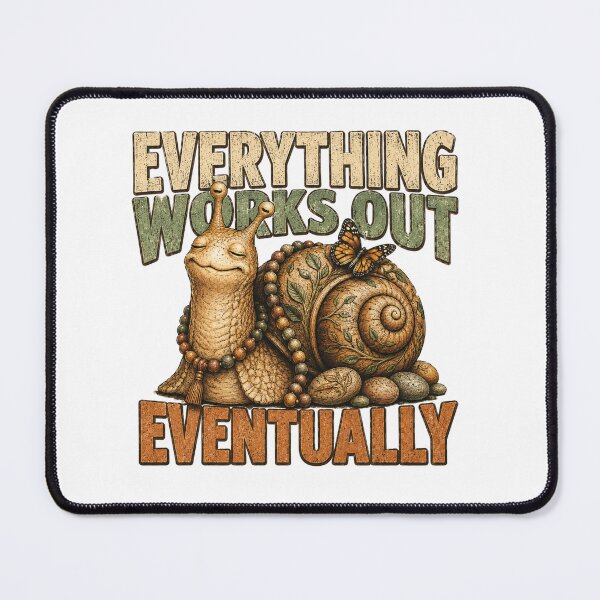 Item preview, Everything Works Out Eventually Snail designed and sold by HippyRikky.