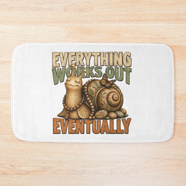 Item preview, Everything Works Out Eventually Snail designed and sold by HippyRikky.