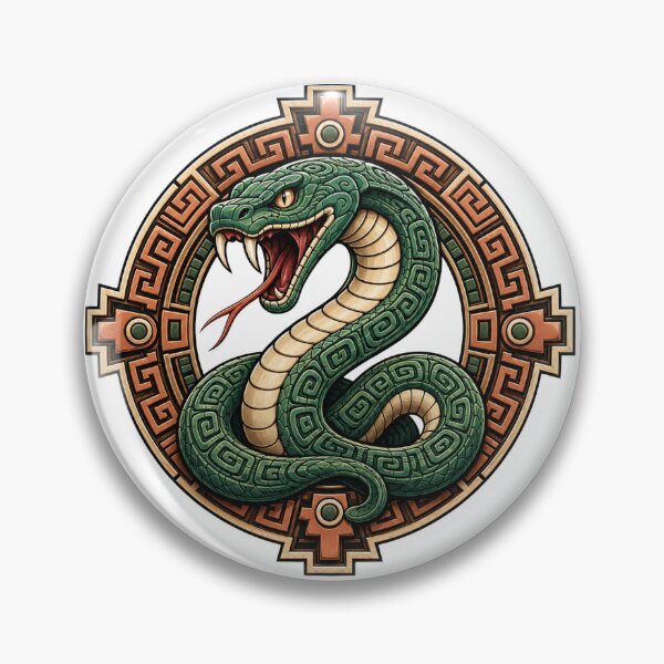 Item preview, Green Serpent Medallion – Ancient Serpent Emblem Design designed and sold by FusiTink.