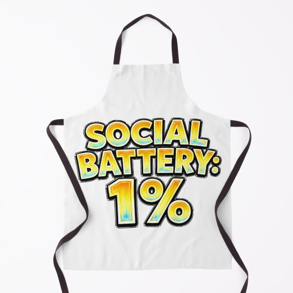 Item preview, SOCIAL BATTERY: 1% – hand drawn childlike typography designed and sold by Mac Sketches.