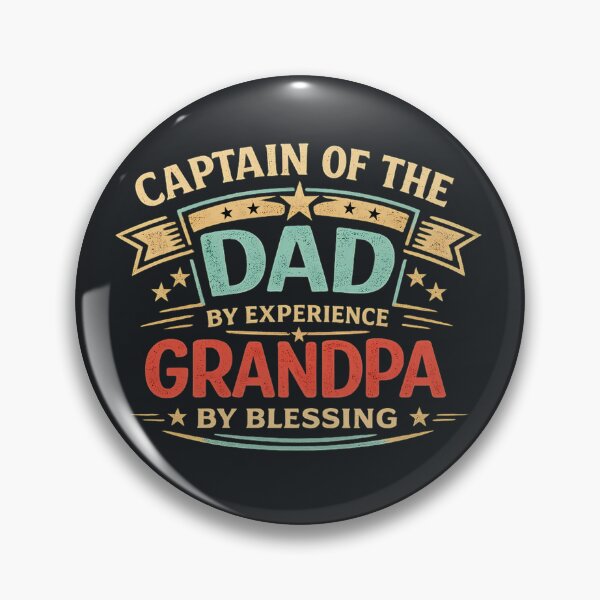 Item preview, Captain Of The Family Team Dad By Experience Grandpa By Blessing Vintage Retro Father's Day T-Shirt designed and sold by Minimal Aura.