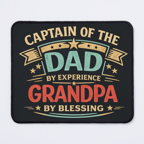 Item preview, Captain Of The Family Team Dad By Experience Grandpa By Blessing Vintage Retro Father's Day T-Shirt designed and sold by Minimal Aura.