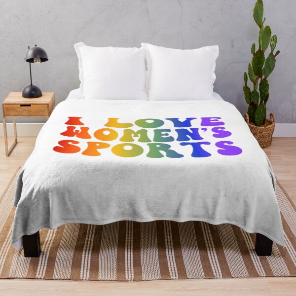 Item preview, I Love Women's Sports Groovy Rainbow designed and sold by coffeepolicy.