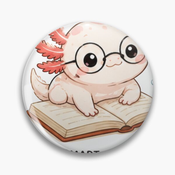 Item preview, Cute Axolotl Bookworm Sticker | Smart Cute Fully Aquatic Book Lover Design designed and sold by Ancient Egypt treasures.