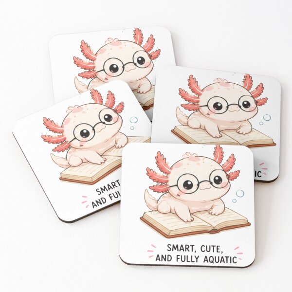 Item preview, Cute Axolotl Bookworm Sticker | Smart Cute Fully Aquatic Book Lover Design designed and sold by Ancient Egypt treasures.