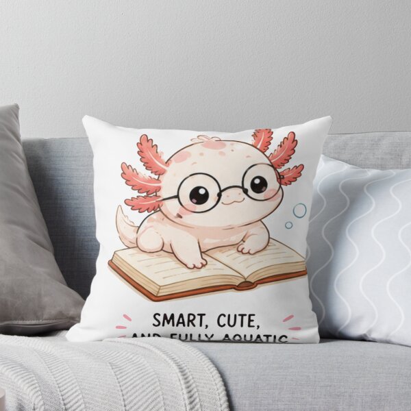 Item preview, Cute Axolotl Bookworm Sticker | Smart Cute Fully Aquatic Book Lover Design designed and sold by Ancient Egypt treasures.