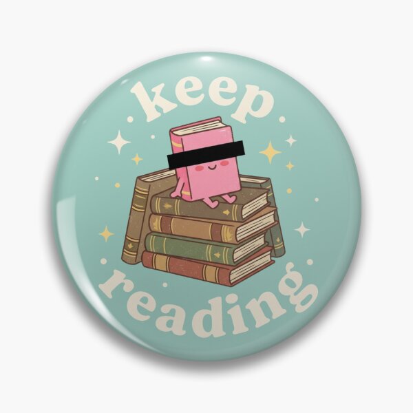Item preview, Retro Flat Cute Censored Books Keep Reading designed and sold by DuckOddity.