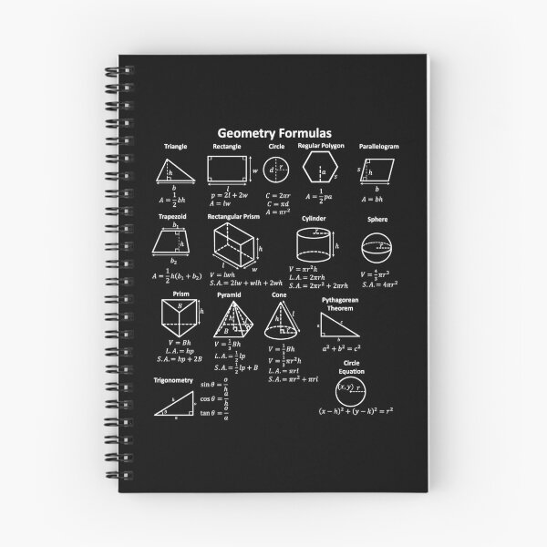 Item preview, Nerdy The Ultimate Geometry Cheat Sheet Math Teacher White Text designed and sold by MathWare MathClips.