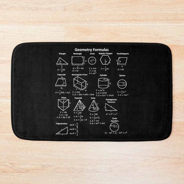 Item preview, Nerdy The Ultimate Geometry Cheat Sheet Math Teacher White Text designed and sold by MathWare MathClips.