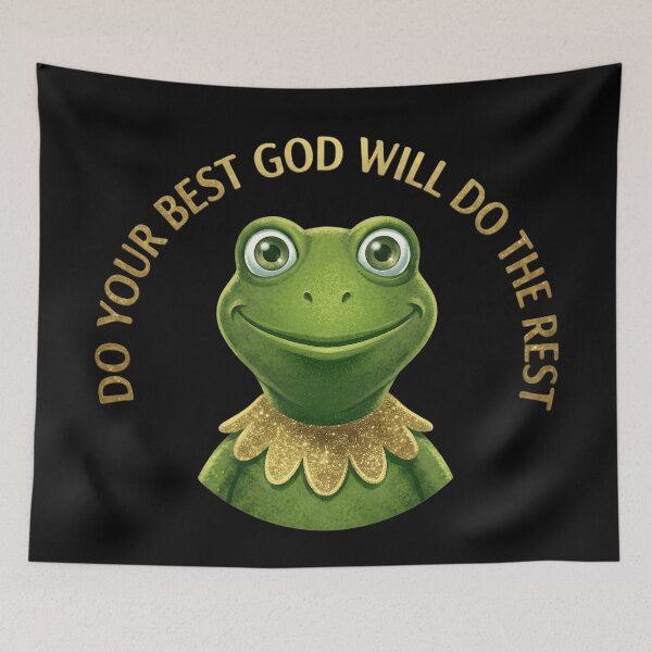Item preview, Do Your Best God Will Do The Rest Frog Inspirational Christian Quote Shirt | Faith Motivation Mental Wellness Gift designed and sold by Basma Designs | Retro, Kawaii Shirts & Stickers.