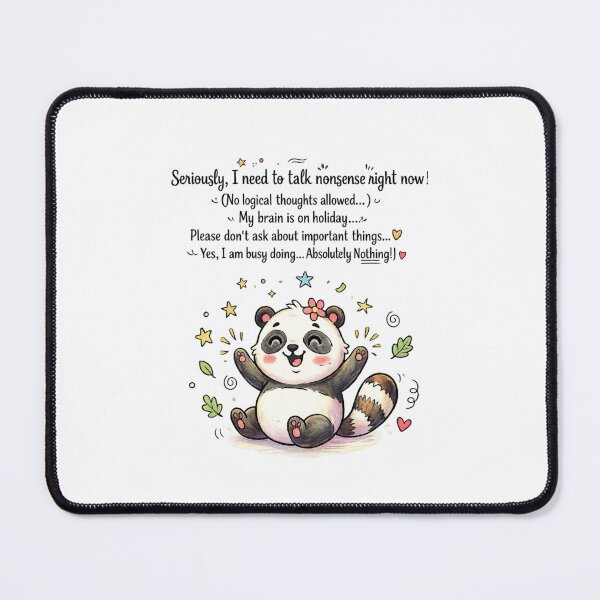 Item preview, Cute Panda Quote PNG | Seriously I Need to Talk Nonsense Right Now | Funny Kawaii Panda Sublimation Design | Transparent PNG designed and sold by arifali786.