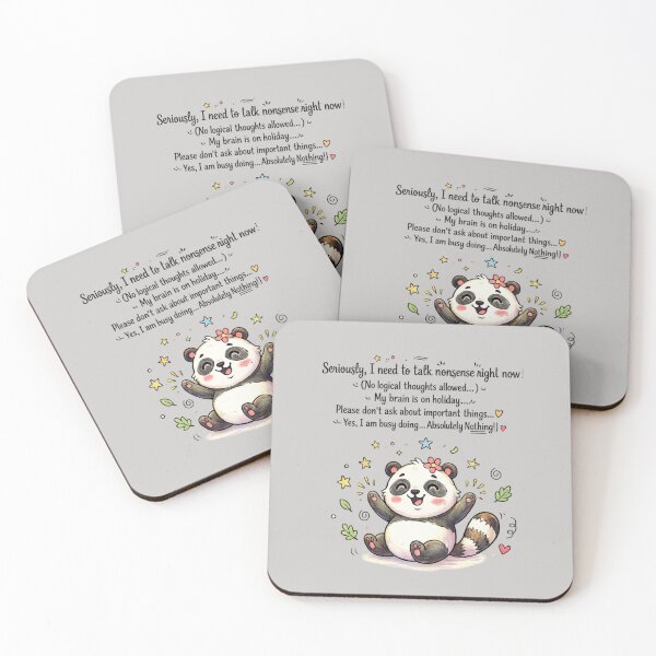 Item preview, Cute Panda Quote PNG | Seriously I Need to Talk Nonsense Right Now | Funny Kawaii Panda Sublimation Design | Transparent PNG designed and sold by arifali786.
