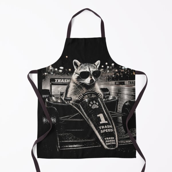 Item preview, Fluorescent Raccoon Piloting Track Auto Graphic designed and sold by Tsugraf Designs.