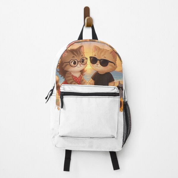 Item preview, Cute Cat Couple Beach Sunset Romantic Art designed and sold by mimiartes.