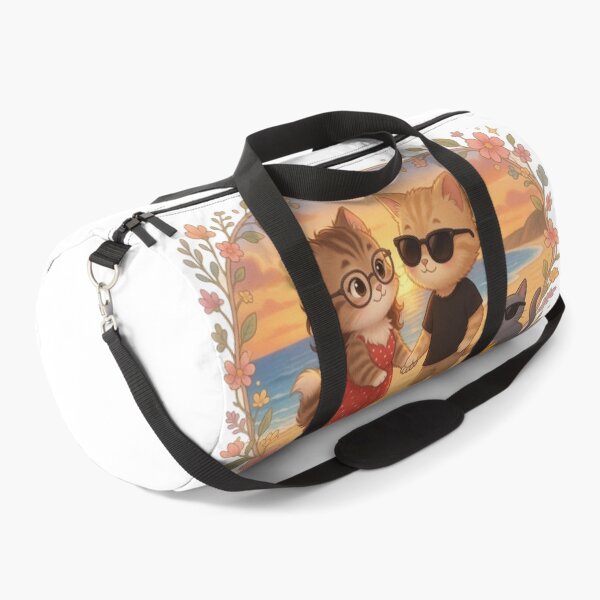 Item preview, Cute Cat Couple Beach Sunset Romantic Art designed and sold by mimiartes.