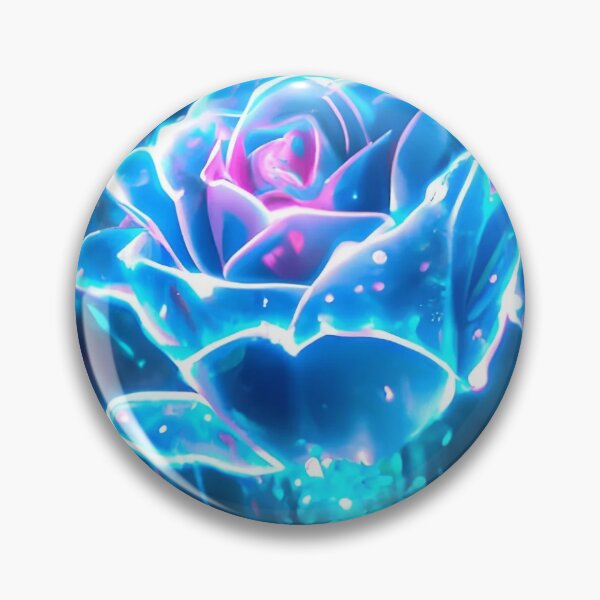 Artikelvorschau, Neonblaues Rosendesign entworfen und verkauft von Heavens Blueprint & Designs.