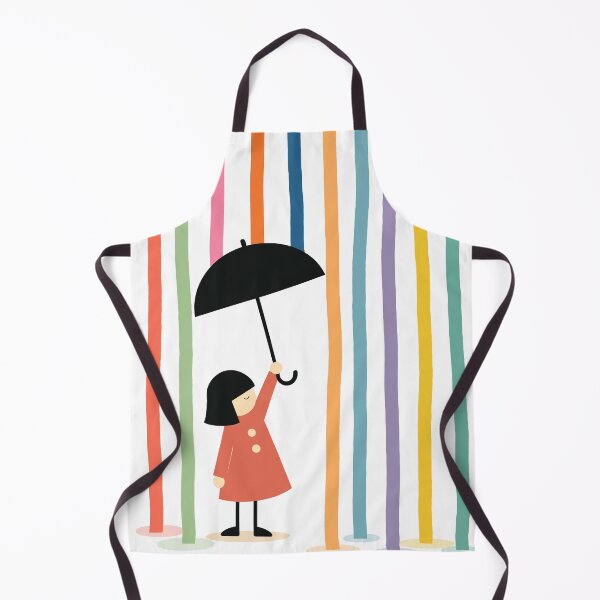 Item preview, Girl with Umbrella Rainbow Rain designed and sold by OlhaDreamArt.