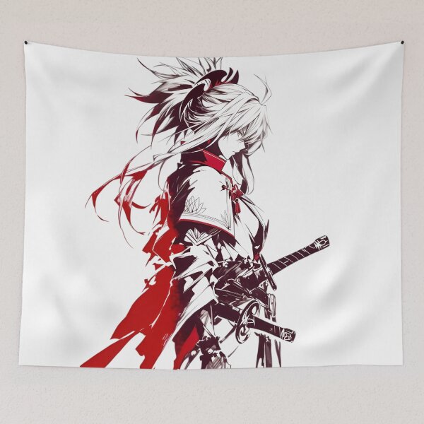 Item preview, Dark Samurai Anime Girl | Red Black Ninja Warrior With Katana | Manga Fantasy Character Art designed and sold by Dyan4.