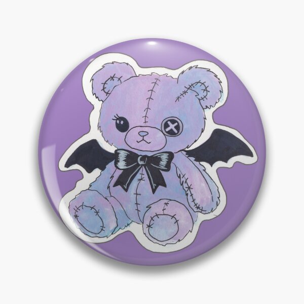 Item preview, Boo Bear - Gothic Stitched Teddy Bear — Creepy Cute Patchwork Bat Plush Goth Art designed and sold by Darkfully-Done.