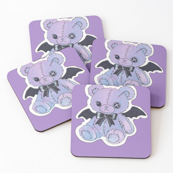 Item preview, Boo Bear - Gothic Stitched Teddy Bear — Creepy Cute Patchwork Bat Plush Goth Art designed and sold by Darkfully-Done.