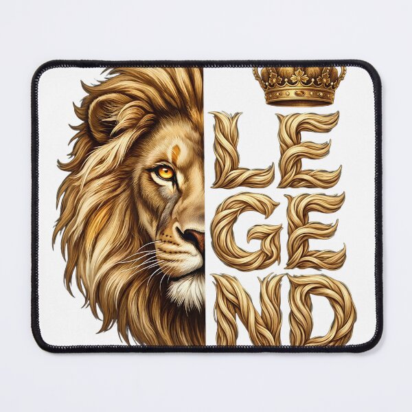 Item preview, LEGEND Lion Mane Typography Crown King designed and sold by Presshue.